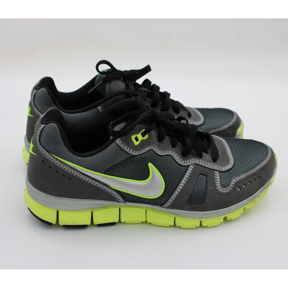 Nike Free Waffle 5.0 Gray/Lime Green Running Sneakers 443912-008 Womens Size 9.5